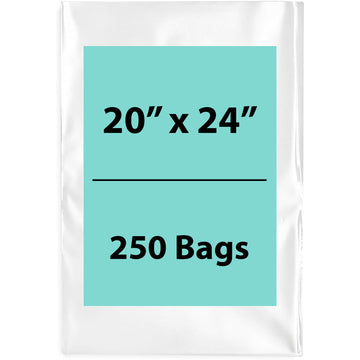 Clear poly bags Flat 20 inch (width) X 24 inch (Height) LDPE